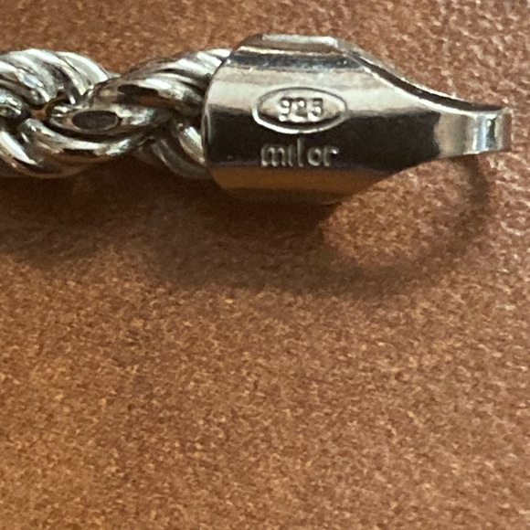 Milor Sterling Silver Rope Chain Necklace - Picture 4 of 5
